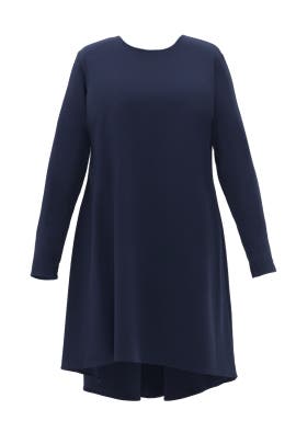 Acetate/Crepe/Polyester/Triacetate Long Sleeves Shift  Dress