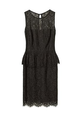 Floral Print Peplum Lace Nylon/Rayon Sleeveless  Dress