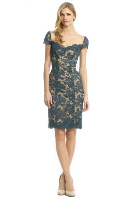 Cotton/Nylon/Rayon Sweetheart Cap Sleeves Lace  Dress