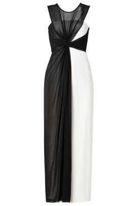 Chiffon/Crepe/Polyester Sheer Ruched Fitted Slit Sleeveless  Dress