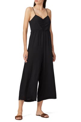 madewell ruched wide leg jumpsuit