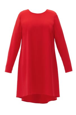 A-line Asymmetric Acetate/Crepe/Polyester/Triacetate Long Sleeves  Dress