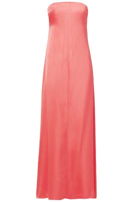 Strapless Sleeveless Satin/Silk  Dress