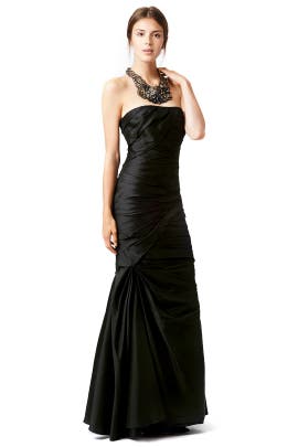 Strapless Mermaid Ruched Polyester/Taffeta  Dress