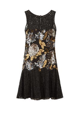 Full-Skirt Illusion Sequined Lace Keyhole Floral Print Sweetheart Sleeveless Cotton/Metallic/Nylon/Polyamide/Rayon Party Dress 