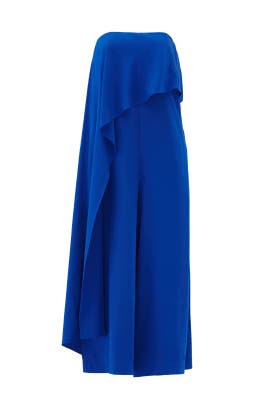 Strapless Crepe/Silk  Jumpsuit  With Ruffles