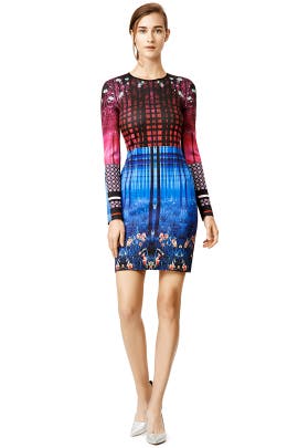 Polyester/Spandex/Scuba/Knit Long Sleeves Fitted  Dress