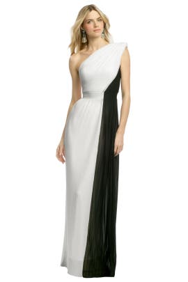 Jersey/Polyester Floor Length Pleated One Shoulder  Dress
