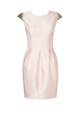 Full-Skirt Cotton/Silk/Wool Cap Sleeves Fall  Dress