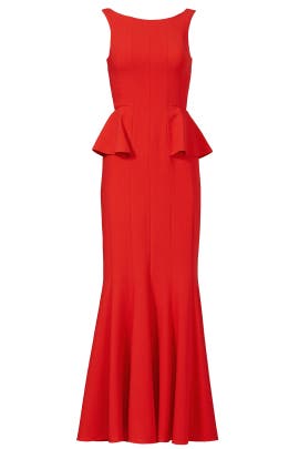 Flutter Sleeveless Polyester Flared-Skirt Peplum  Dress