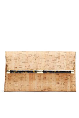 Diane von Furstenberg Handbags Metallic Cork Envelope Clutch