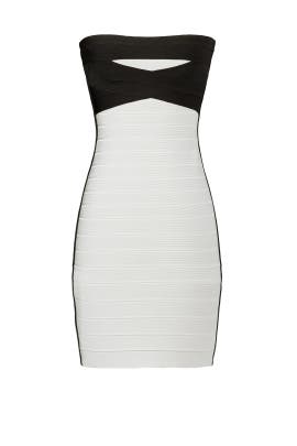 Strapless Fitted Nylon/Rayon/Spandex Bandage Dress 
