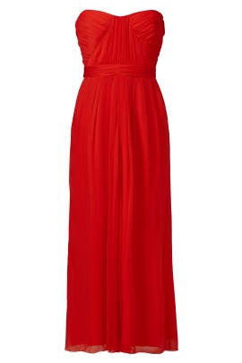 Strapless Full-Skirt Sweetheart Chiffon/Polyester  Dress