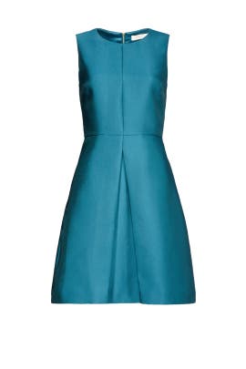 Full-Skirt Faille/Polyester Sleeveless  Dress