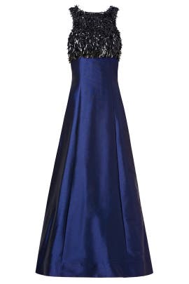 Sleeveless Cotton/Faille/Polyester Sequined  Dress