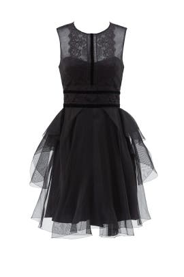 Full-Skirt Sleeveless Chiffon/Silk  Dress