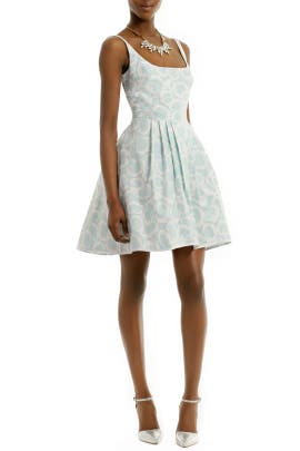 High-Low-Hem Full-Skirt Sleeveless Scoop Neck Cotton  Dress