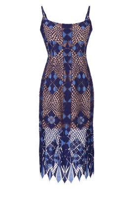 Sleeveless Lace Fitted Asymmetric Polyester Geometric Print Scoop Neck  Dress