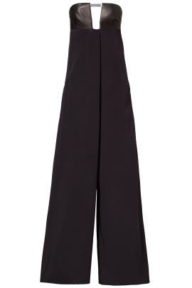 Strapless Corset   Waistline Crepe/Polyester Jumpsuit 