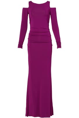 Bateau Neck Cutout Long Sleeves Jersey/Spandex  Dress