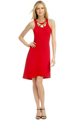 A-line Strapless Crepe/Polyester  Dress