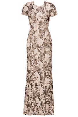 Short Sleeves Nylon Embroidered Lace  Dress