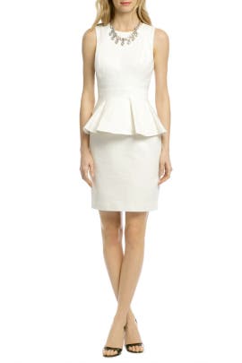 Cotton Sleeveless Open-Back Peplum  Dress