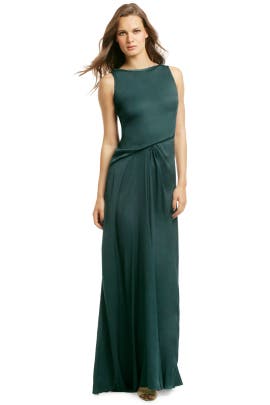 A-line Scoop Neck Polyester/Satin Gathered Sleeveless  Dress