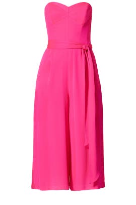 Strapless Crepe/Silk/Spandex Jumpsuit 