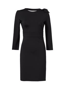 A-line Jersey/Rayon/Viscose Long Sleeves  Open-Back  Dress With a Bow(s)