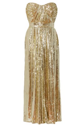 Strapless Sequined Polyester Sweetheart Full-Skirt  Dress