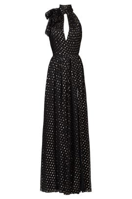 V-neck Slit Keyhole  Chiffon/Metallic/Silk Sleeveless Full-Skirt  Dress With a Bow(s)