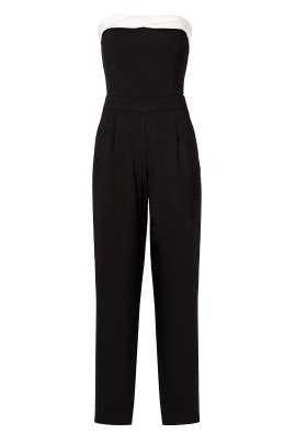 Strapless Crepe/Polyester Jumpsuit 