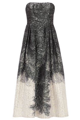 Polyester Full-Skirt Corset   Waistline Sleeveless Jacquard  Dress