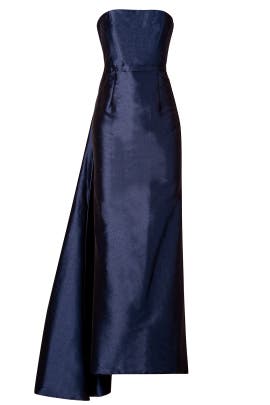 Strapless Full-Skirt  Faille/Polyester  Dress With Ruffles