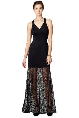 V-neck Sleeveless Lace Fitted Polyester/Spandex  Dress
