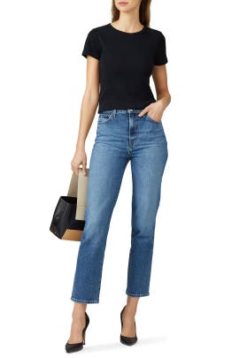 Jules High Rise Straight Jeans by J 
