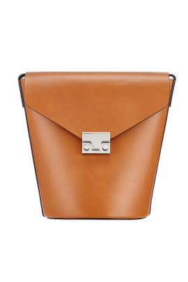 Loeffler%20Randall - Brown%20Flat%20Bucket%20Bag