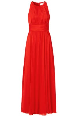 Sleeveless Ruched Crinkled Chiffon/Polyester Full-Skirt  Dress