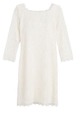 Bateau Neck 3/4 Sleeves Nylon/Rayon Lace Fitted  Dress