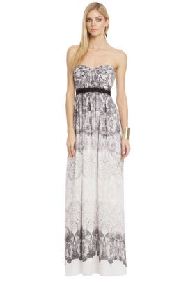 A-line Strapless General Print Lace Sweetheart Chiffon/Polyester  Dress