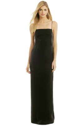 Crepe/Polyamide/Viscose Sheath Sleeveless Square Neck  Dress