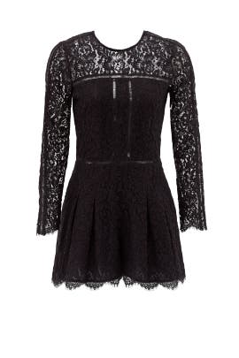 Long Sleeves Lace Cotton/Nylon/Rayon Romper 