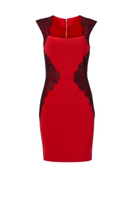 Cap Sleeves Lace Square Neck Nylon/Ponte/Rayon/Spandex  Dress