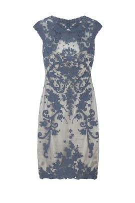 Polyamide/Rayon Cap Sleeves Embroidered Lace  Dress