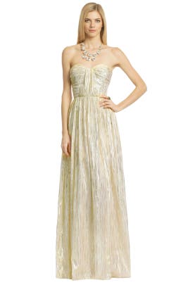 Strapless Sweetheart Chiffon/Metallic/Silk Full-Skirt  Dress
