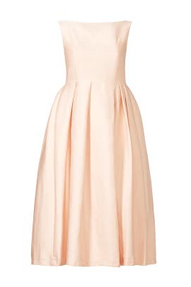 Jacquard Cotton/Polyester/Spandex/Tulle Sleeveless Bateau Neck Full-Skirt  Dress