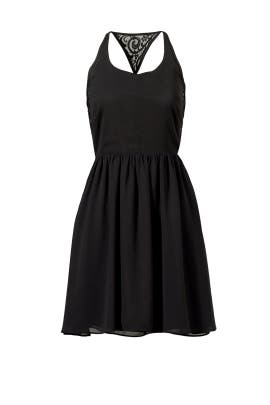 Full-Skirt Sleeveless Chiffon/Polyester Open-Back Lace  Dress