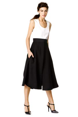 Sleeveless Scoop Neck Acetate/Crepe/Polyamide/Silk Slit Belted Full-Skirt  Dress
