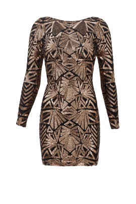 Long Sleeves Sheath Mesh Sequined Bateau Neck Polyester/Spandex  Dress